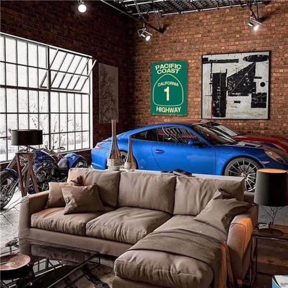 Vintage Metal Tin Sign Pacific Coast Highway Signs California Decor - Picture 4 of 8